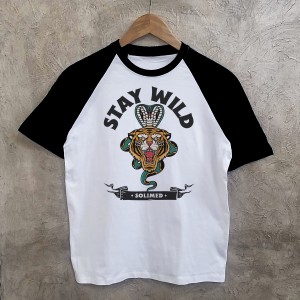 Stay wild unisex bicolor negro
