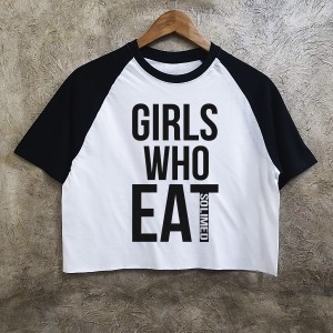 Girls who eat cropped tee...