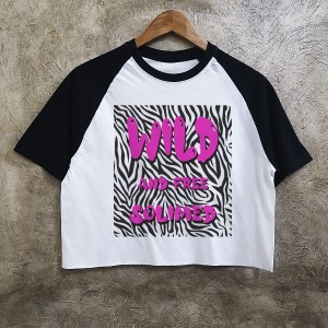 Wild and free cropped tee...